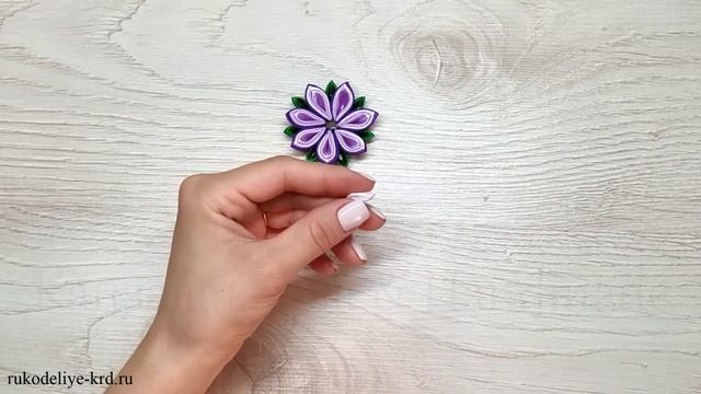 Заколки для волос своими руками ? Мастер класс Канзаши ? DIY смотреть онлайн