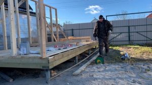 Хозблок на даче своими руками. ч.3 Каркасные стены.