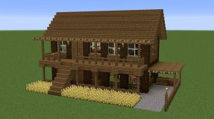 Майнкрафт - Как построить еловый дом на ферме. Minecraft