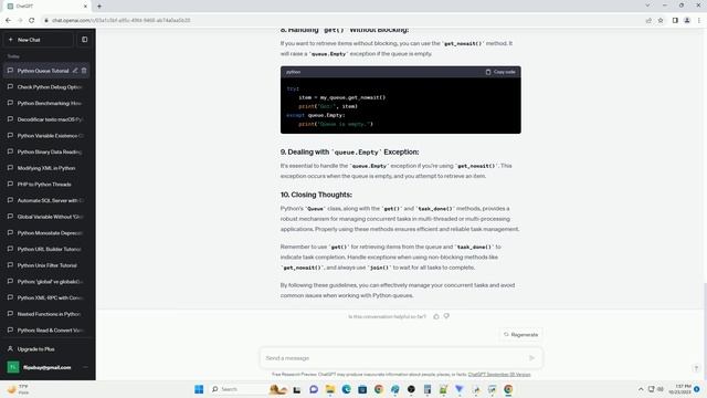 Python Queue get task done issue