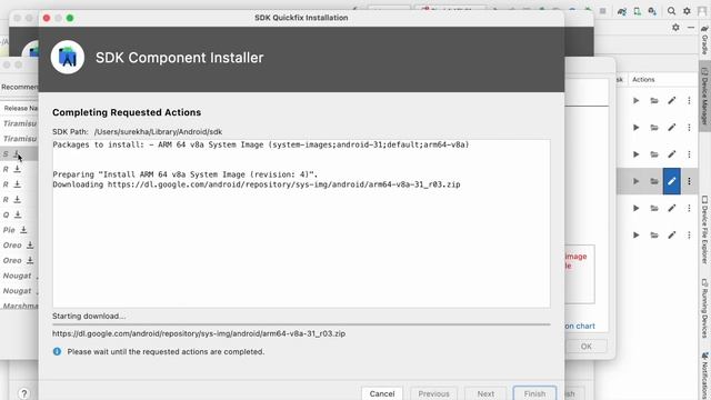 How to fix "Missing system image on device ..." error in Android Studio