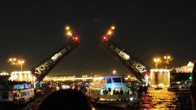 Санкт Петербург. Развод Дворцового моста 2023