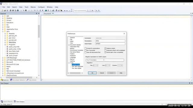 Configure Texpad to run Java Programs.