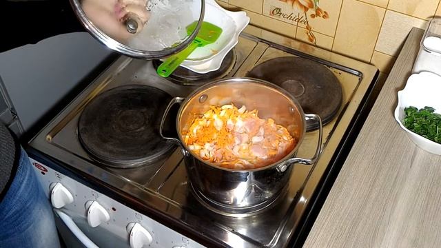 Тушеная картошка с мясом. Тушеный картофель. Вкусный ужин. смотреть онлайн