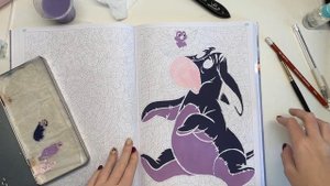 Как я скрываю контуры в раскрасках? Как я крашу Hachette Disney гуашью? Лайфхаки для творчества