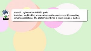 NodeJS : nginx ws invalid URL prefix