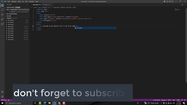How to create html file and css in visual studio code | 2023