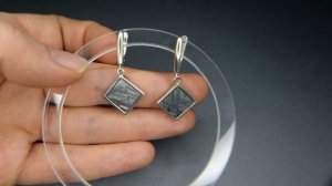 Серьги из железного метеорита