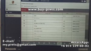 Simulation mode. Software view. Original Brand New Porsche Piwis 3 (Piwis III, Piwis3).