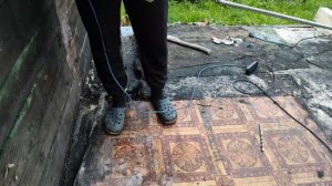 Построение каркасной пристройки из бруса 150 х 150, столбы Часть 2