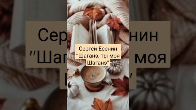 Сергей Есенин "Шаганэ , ты моя Шаганэ"