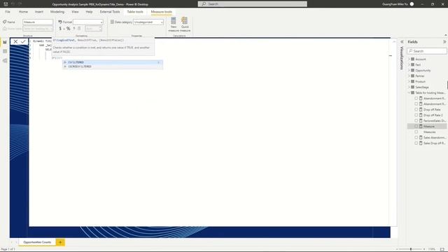 Power BI DAX: Dynamic Title with SELECTEDVALUE and ISFILTERED