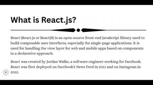 What is React.js & its Features? || React.js Interview Questions || DK coding center