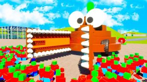 ЛЕГО ЗОМБИ АПОКАЛИПСИС! КАКАШКА ПОЖИРАТЕЛЬ ПРОТИВ ОГРОМНОЙ АРМИИ ЛЕГО ЗОМБИ В БРИК РИГС (Brick Rigs)