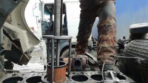 #Даф95АТИ Ремонт двигателя снятие гильз