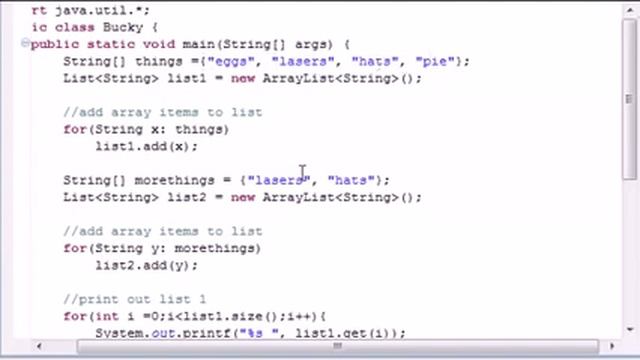 Intermediate Java Tutorial - 5 - ArrayList Program смотреть онлайн