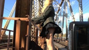 Windy velvet skirt. Dangerous shooting. Nerve testing.(Working moments 3.)