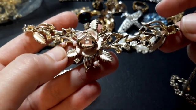 Винтажный лом! Финал распаковки винтажной бижутерии из Америки.