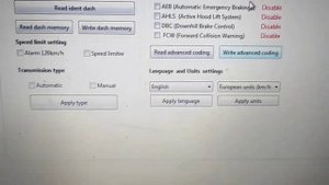IprogPRO расширенная настройка dashboard kia/hyundai AEB, FCW, DBC, AHLS system/