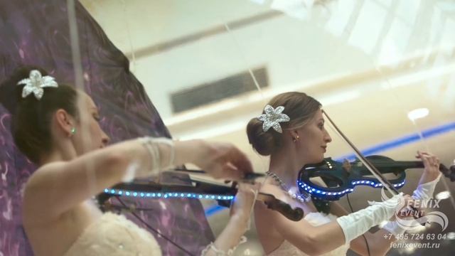 Заказать скрипичное шоу на праздник, свадьбу, юбилей и корпоратив - скрипачки в шаре в Москве