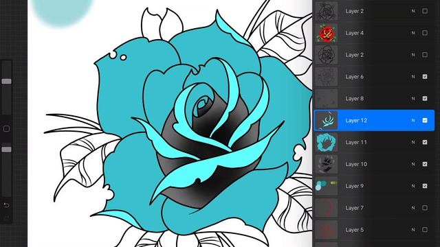 How to draw a rose: NEO-TRADITIONAL TATTOO STYLE смотреть онлайн