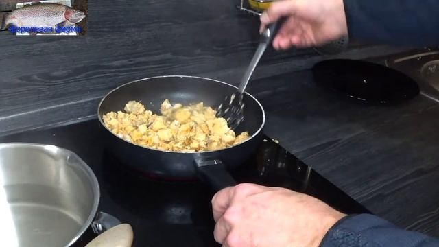 форель,рецепт,форель в сливках с чесноком.