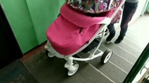 Коляска шагающая по ступенькам/лестнице. Шагающая коляска.