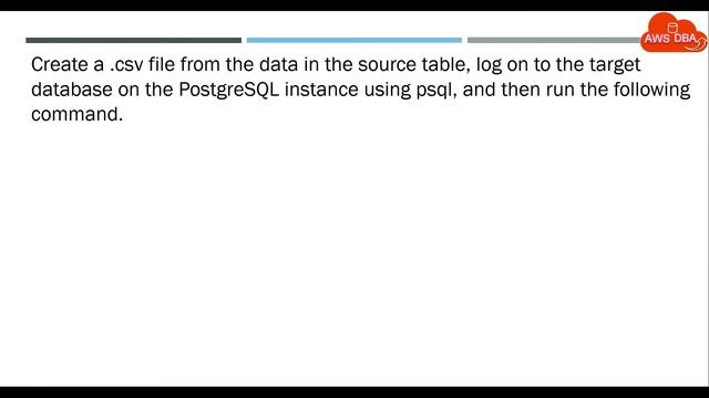 35 Using the copy command to import data to a table on a PostgreSQL DB instance смотреть онлайн