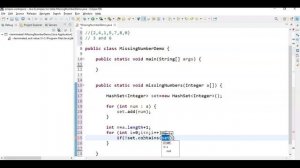 Java program to find missing numbers in an array?