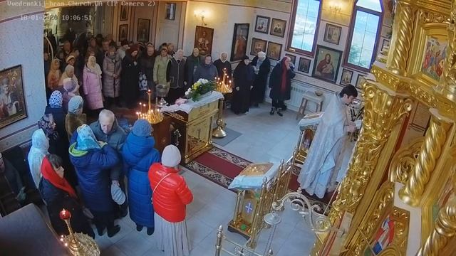 Навечерие Богоявления: Литургия и великое освящение воды (видеокамера №2) смотреть онлайн