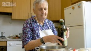 Pasta Grannies enjoy Rina's baked spinach, ham & cheese pasta rolls called capriccio!