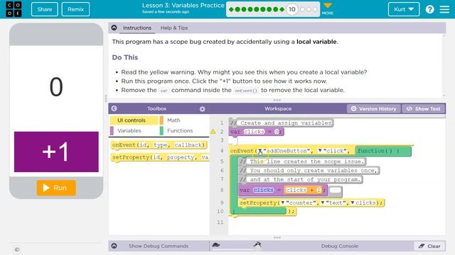 Code.org Lesson 3.9 Variables Practice | Tutorial with Answers | Unit 4 CS Principles смотреть онлайн