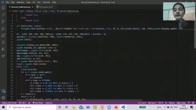 Ai Virtual Snake Game|PyTorch and PyGame Python|By team Member - Yashika смотреть онлайн
