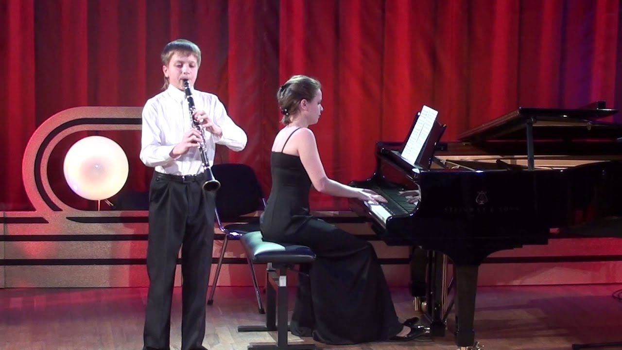 К.Сен-Санс Соната для кларнета и ф-но, IV часть смотреть онлайн