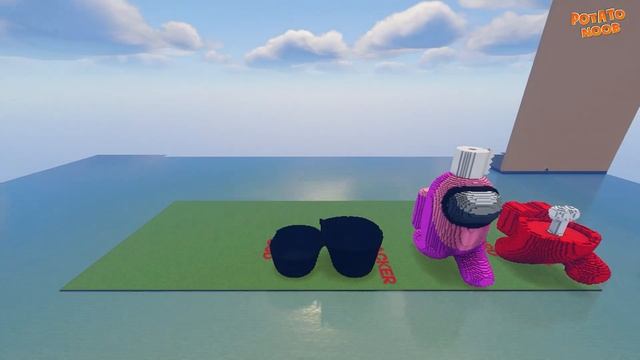 Minecraft battle NOOB vs PRO vs HACKER vs GOD: BUILDING AMONG US in Minecraft смотреть онлайн