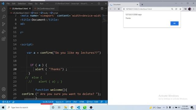 JavaScript Confirm Box in Urdu/Hindi