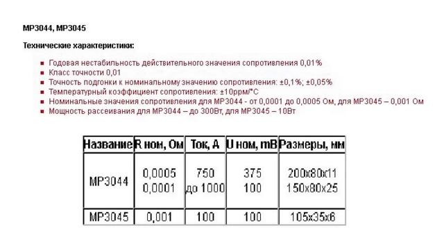 Высокоточные резисторы серии МР3ХХХ смотреть онлайн