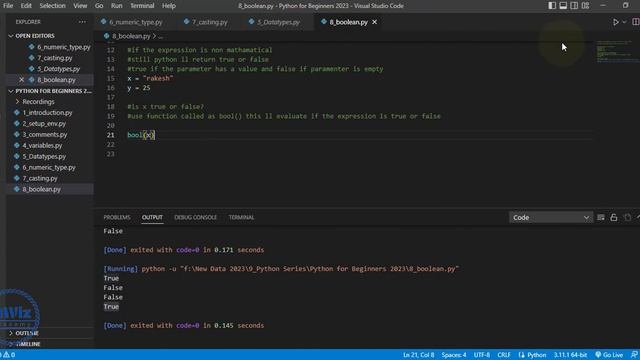 8. What are Booleans in Python |All about Booleans in Python | By GWiz Academy |Certificate Include смотреть онлайн