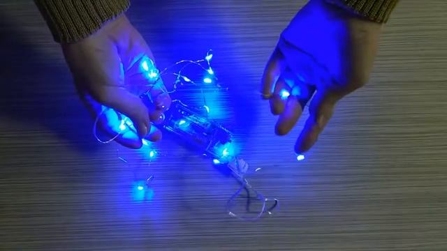 Светодиодная гирлянда Feron CL570 линейная синий с питанием от батареек