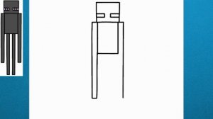 How to draw Enderman from Minecraft