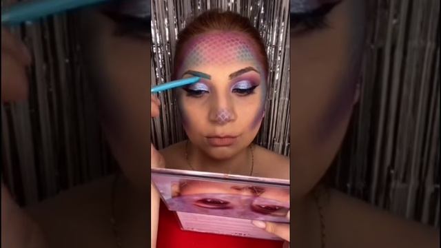 Макияж русалки ?♀️ #shortvideo#shorts#makeup#youtube#makeup#like#tiktok