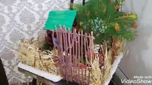 Топ.Осенняя поделка в сад в школу домик из каштана??