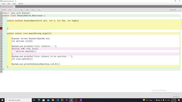 Binary Search using Recursion ||  SB Codes #java #programming #recursion #binarysearch