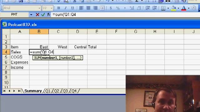 Excel - 3D Formula in Excel that spears through the Worksheets - Episode 834