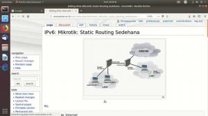 20190404 IPv6 ROUTING Mikrotik Statik Sederhana