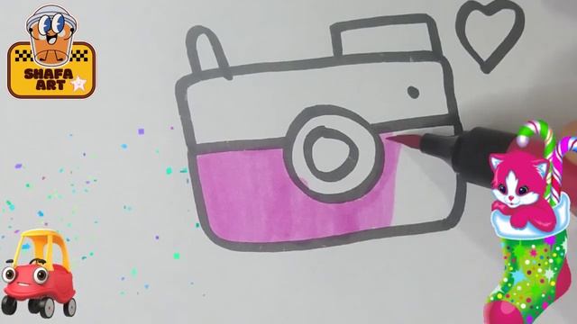 How to draw Camera?|Bolalar uchun kamera rasmlar|рисунки с фотоаппаратом для детей смотреть онлайн
