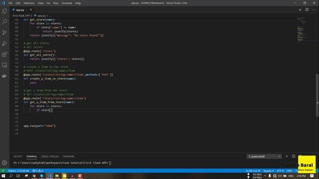 1.7 CREATING APPLICATION ENDPOINTS PART 3 | POST | SECTION 1 | FLASK REST API DEVELOPMENT [BANGLA]