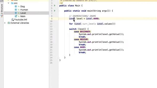 Java Programming Tutorial - Iterating through Enumerations / Enums