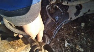 КАК СНЯТЬ ПЕРЕДНЮЮ СТОЙКУ,СТУПИЦУ И СУППОРТ!Mitsubishi galant