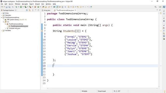 JAVA INTRODUCTION| TWO DIMENSIONAL ARRAY (BY SIR KEN)